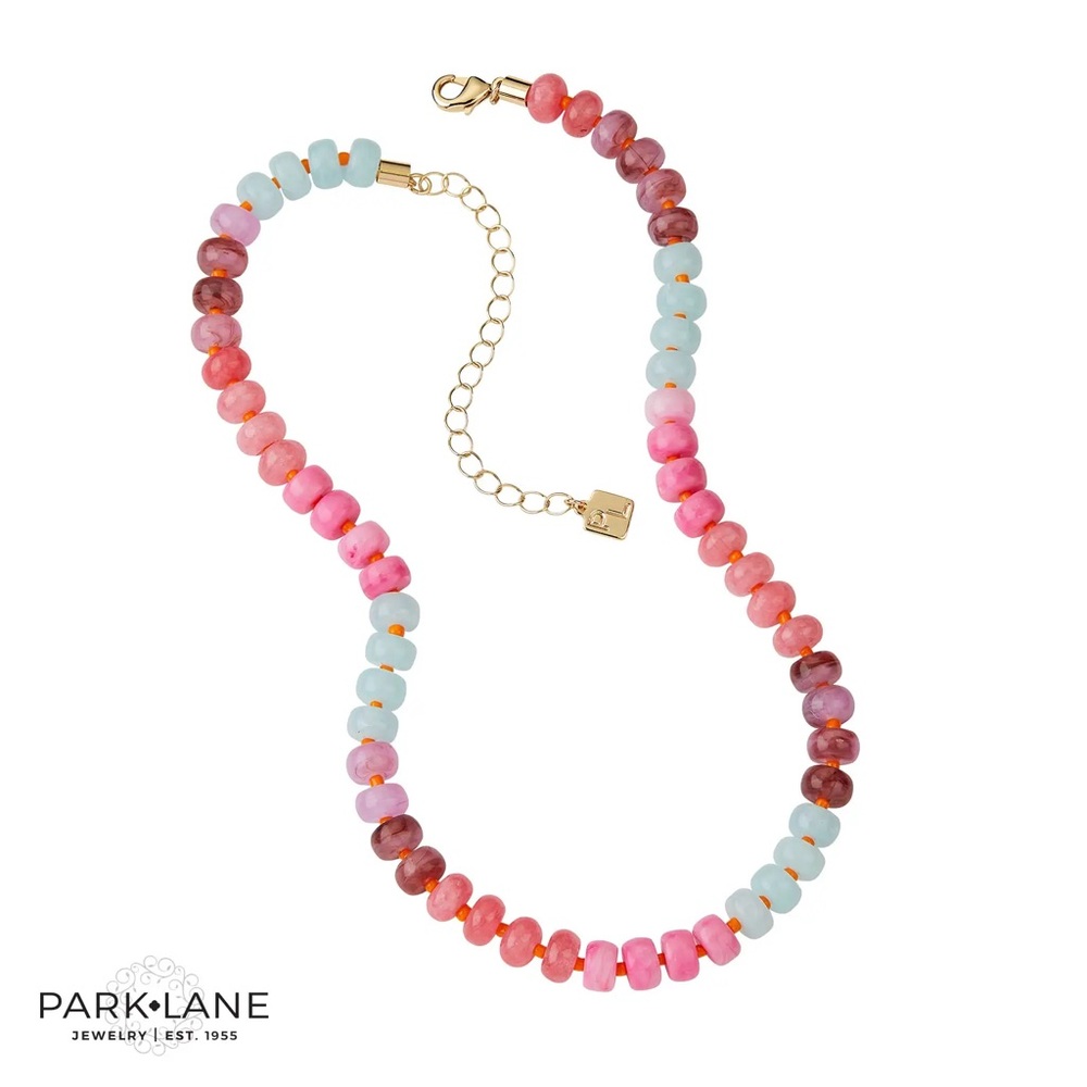 Park Lane Jewelry 🩵 SHERBET Necklace Jade Candy style Genuine dyed Jade stones